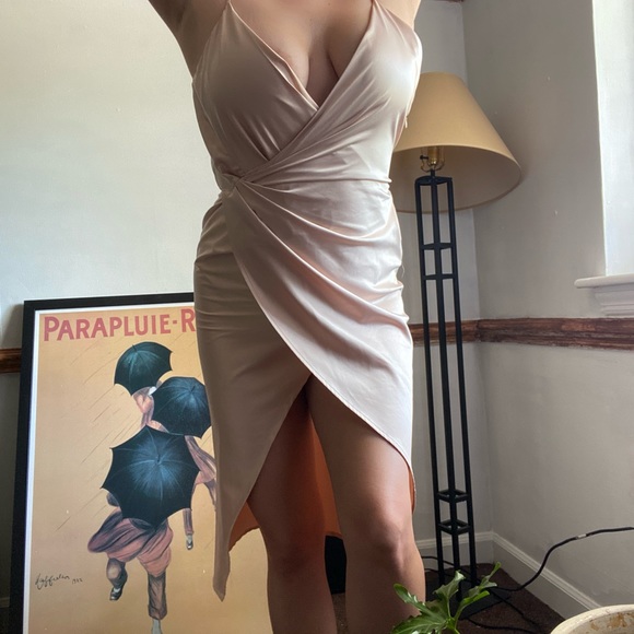 Dresses & Skirts - Champagne wrap dress